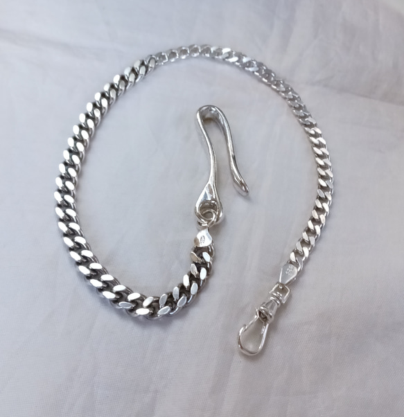 シルバー925 唐草　ウォレットチェーン　ショート シルバー925 唐草 ウォレットチェーン ショート キーリング K2 通販