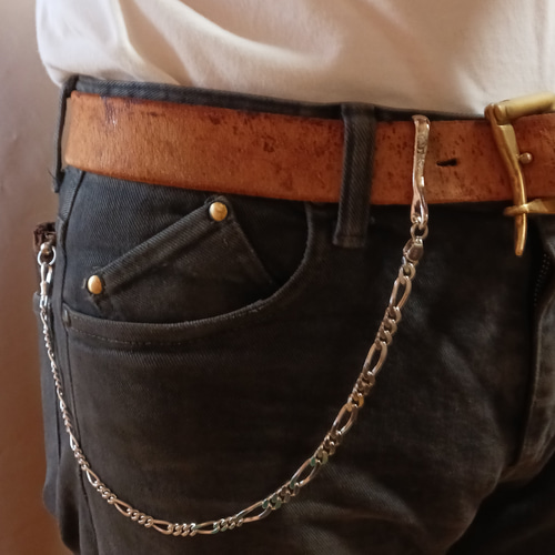 シルバー925 唐草 ウォレットチェーン ショート キーリング K2