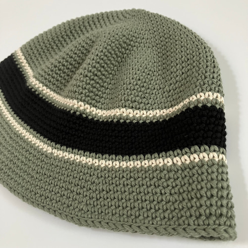 肌触りの良いオーガニックコットン100% クロシェハット バケットハット