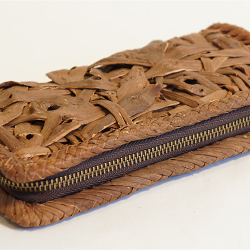 長財布 天然素材 山葡萄 バッグ 牛本革 コインケース カード入れ かご  