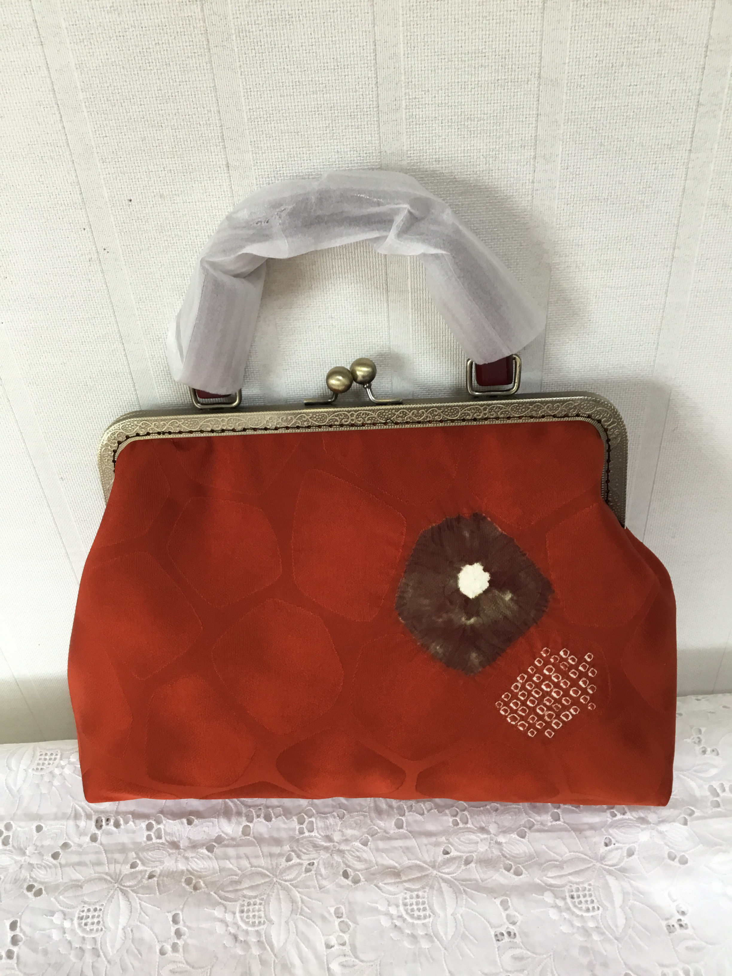 花ぷらら・オリジナル・1点もの・ハンドメイド・リメイク・着物・カバン・がま口バック・絞り・上品・お洒落・155