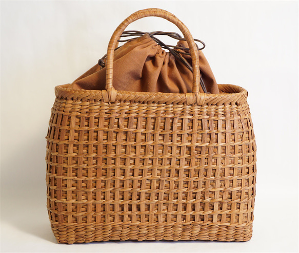 山葡萄　籠　カゴ　かごバック　やまぶどう 籠 バック 二重編み 