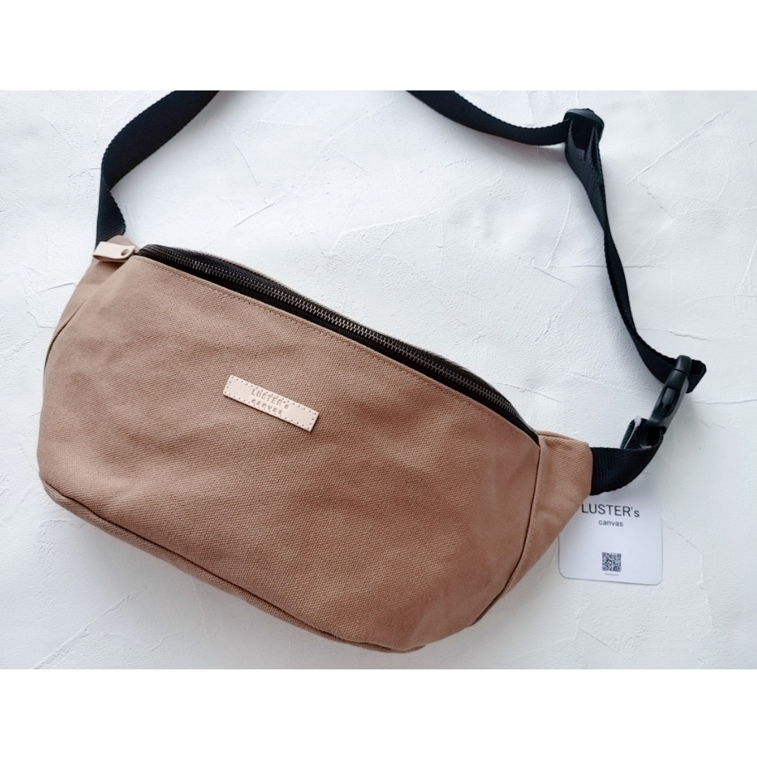 帆布ボディバッグ ダークベージュ