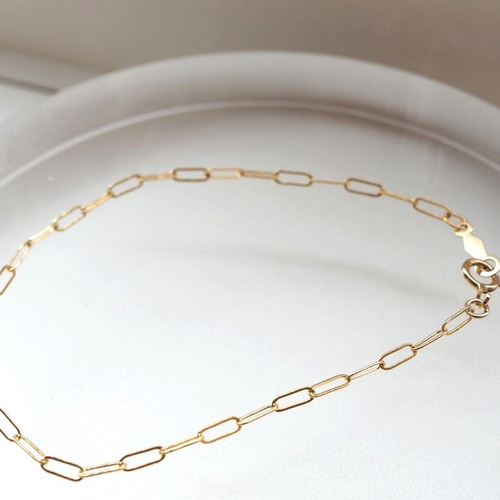 14kgf 長さが選べるチェーンブレスレット ゴールドフィルド シンプル