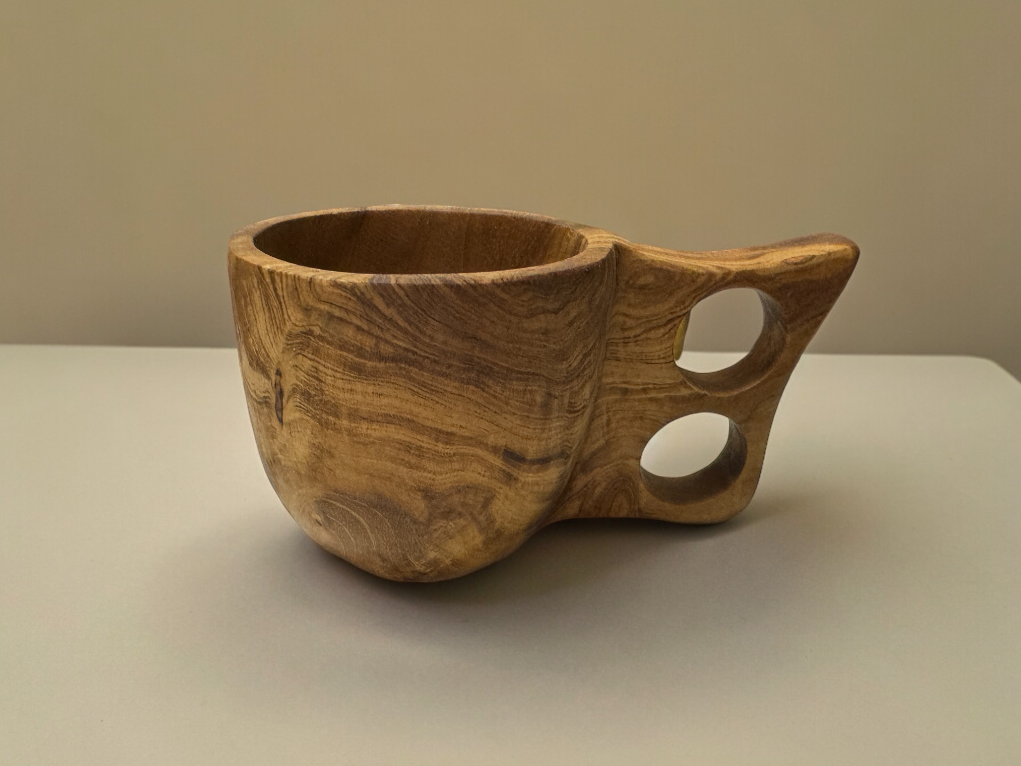 【世界三大銘木】 チーク無垢材 マグカップ コップ カップ 木製 キャンプ アウトドア コーヒー BBQ　ククサ