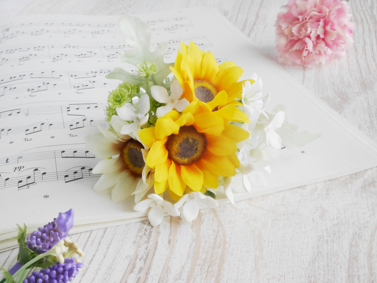 ひまわり ブーケ アレンジメント　アーティフィシャルフラワー プリザーブド,造花,アーティフィシャルフラワー,問屋,東京堂