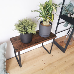 無垢材とアイアンのシェルフ H30cm / DBR W47cm  / 植物由来の天然オイル / 新生活 /完成品 4枚目の画像