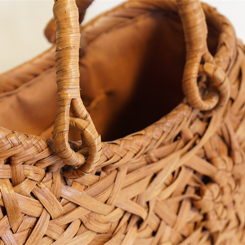 山葡萄 リング取手 籠 バッグ 六角花束嵌入 乱れ編み かごバッグ 山葡萄 リング取手 籠 バッグ 六角花束嵌入 乱れ編み かごバッグ かご