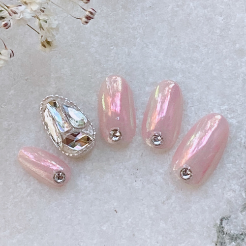 ネイルチップ/ミラーネイル/韓国風/オーロラ/③ ネイルチップ（つけ爪  