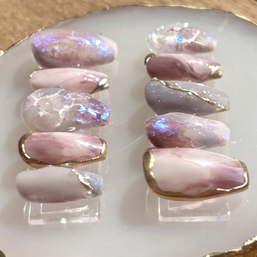 ［17］ネイルチップ マグネットネイル 夏 うるうるネイル ニュアンス オーダー 17］ネイルチップ マグネットネイル 夏 うるうるネイル ニュアンス