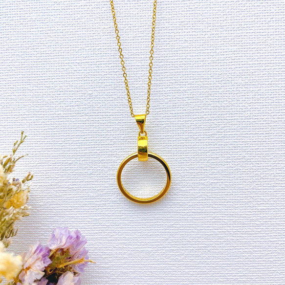 ゴールド リングペンダント ネックレス