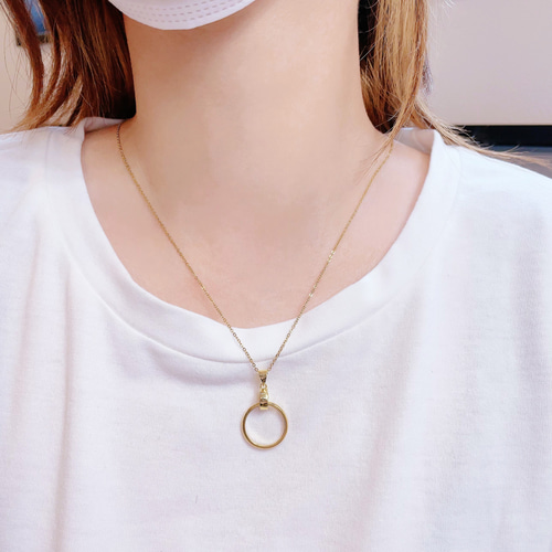 大切な指輪をネックレスに＊ リングホルダー 付き 選べる ネックレス