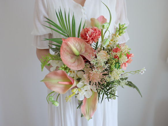 アーティフィシャルフラワーブーケブートニア付