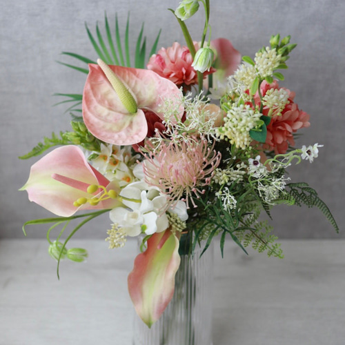 アーティフィシャルフラワー リゾートウェディングブーケ（ブートニア