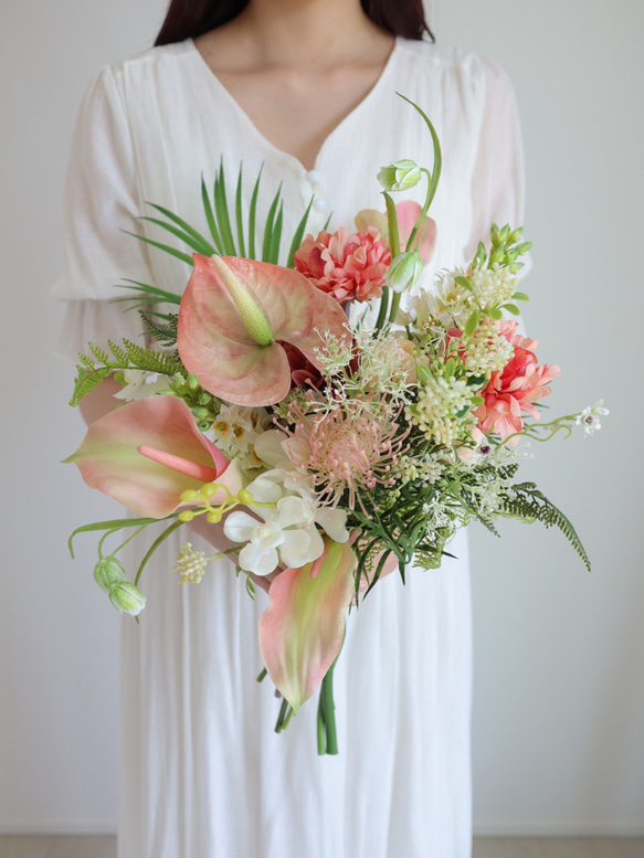 アーティフィシャルフラワー リゾートウェディングブーケ（ブートニア