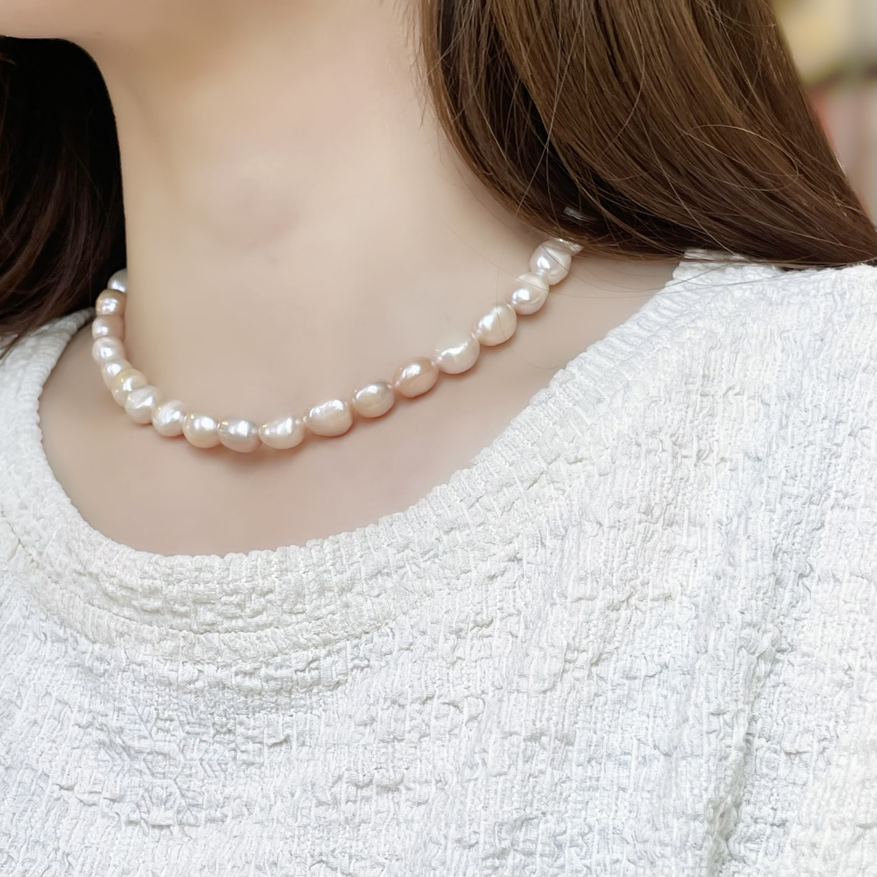 ラスト1点 ２Way パール ショートネックレス ブレスレット ステンレス 入学式 卒園式 オシャレ