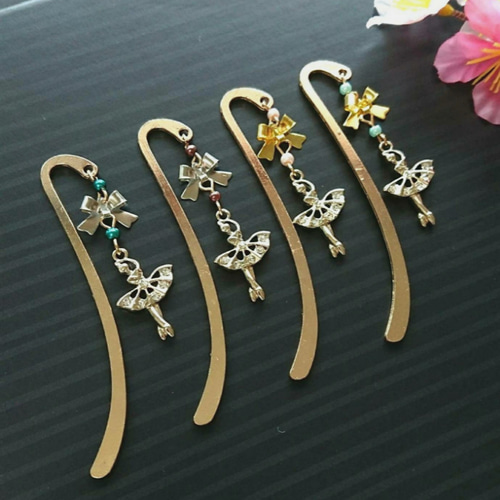 再販》♡発表会のプレゼントに♡ バレリーナ リボン ブックマーク/栞