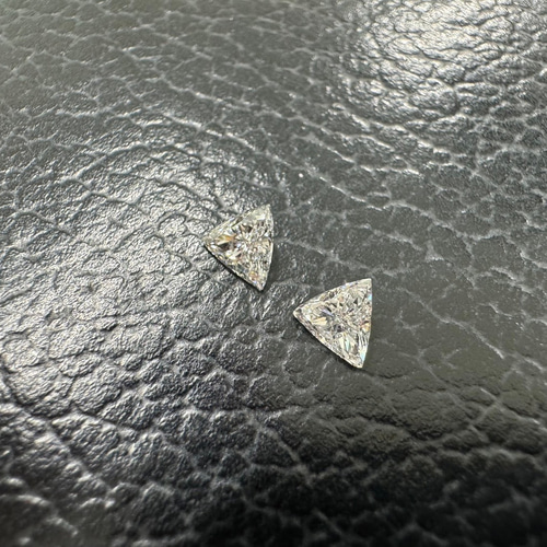 トリリアントカット マッチングペア ダイヤセット 0.42ct *未使用 