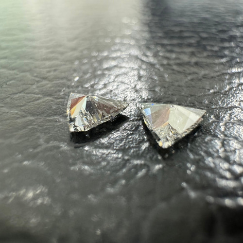 トリリアントカット マッチングペア ダイヤセット 0.42ct *未使用
