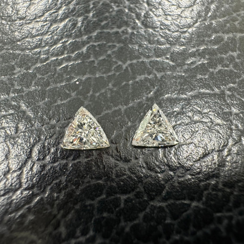 トリリアントカット マッチングペア ダイヤセット 0.42ct *未使用