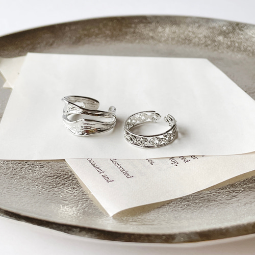 重ね付けリング2本セット シルバー デイリー使いに◎ フリーサイズ