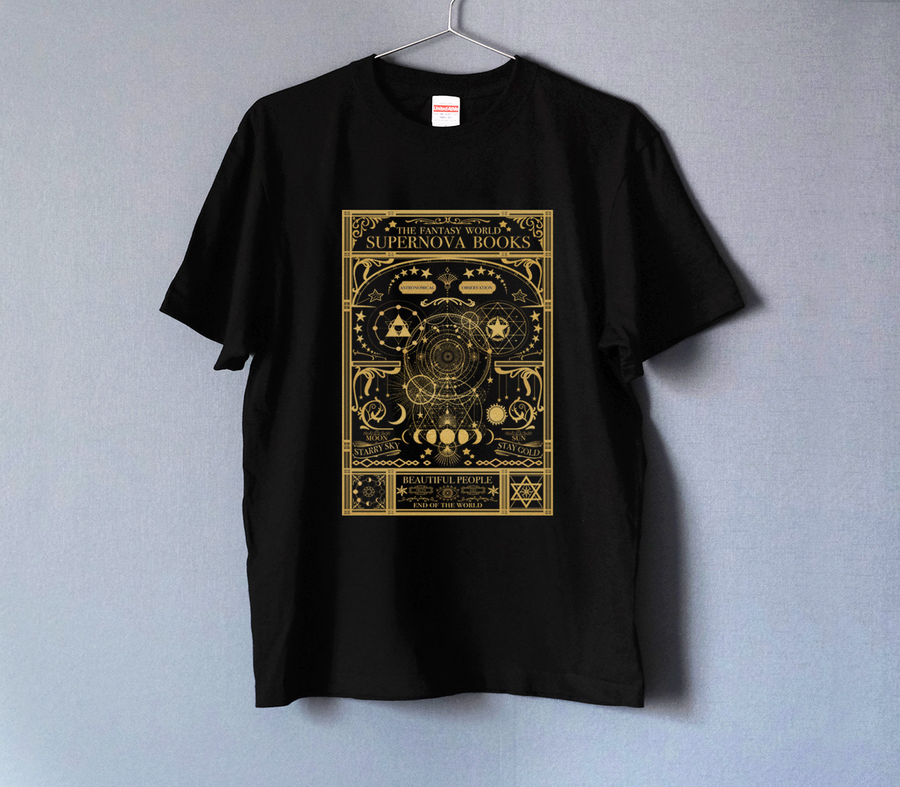 空想天体古書I Tシャツ BLACK（men&women）