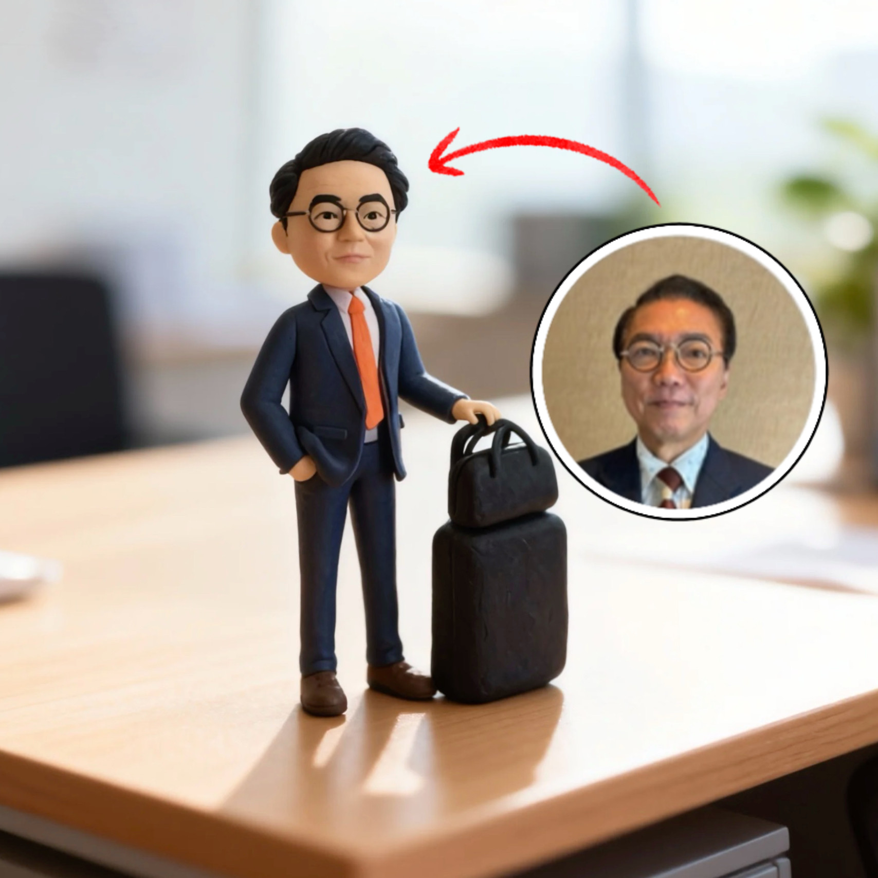 【オーダーメイド】お写真からの男性の頭部オリジナルフィギュア 自分フィギュア 退職記念品 贈り物 似顔絵