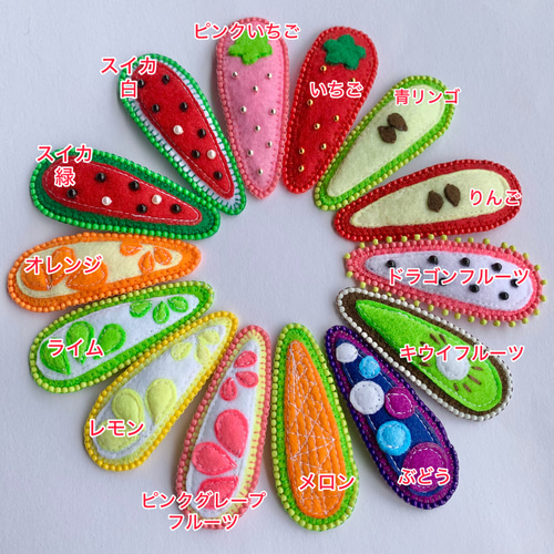 夏にぴったり！ フルーツ パッチンピン ヒアピン ヘアアクセサリー