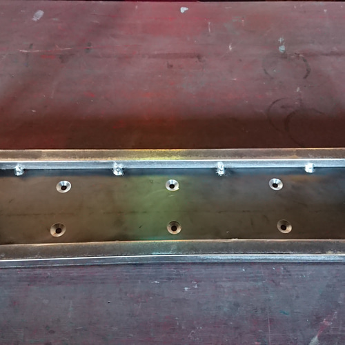 無塗装でアイアンな角鉄鉄脚♪ 100×400×650mm 日型 2脚ver. ダイニング  