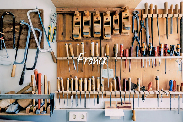 Square cafe table iron leg 60 机・デスク Franck 通販