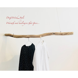 流木インテリア 無骨で太い大型流木のハンガーラック 北欧 衣装掛 ハンギング 吊り下げ ハンガーポール N21 2枚目の画像