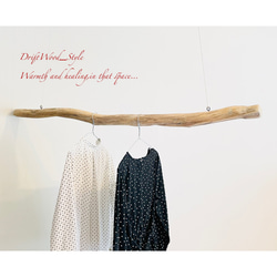 流木インテリア 無骨で太い大型流木のハンガーラック 北欧 衣装掛 ハンギング 吊り下げ ハンガーポール N21 6枚目の画像