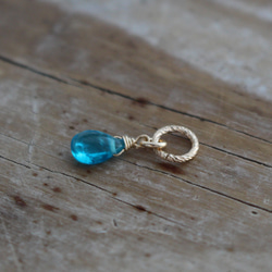 ネオンブルーアパタイトのチャーム（K14GF） ペンダントトップ ESSENCE