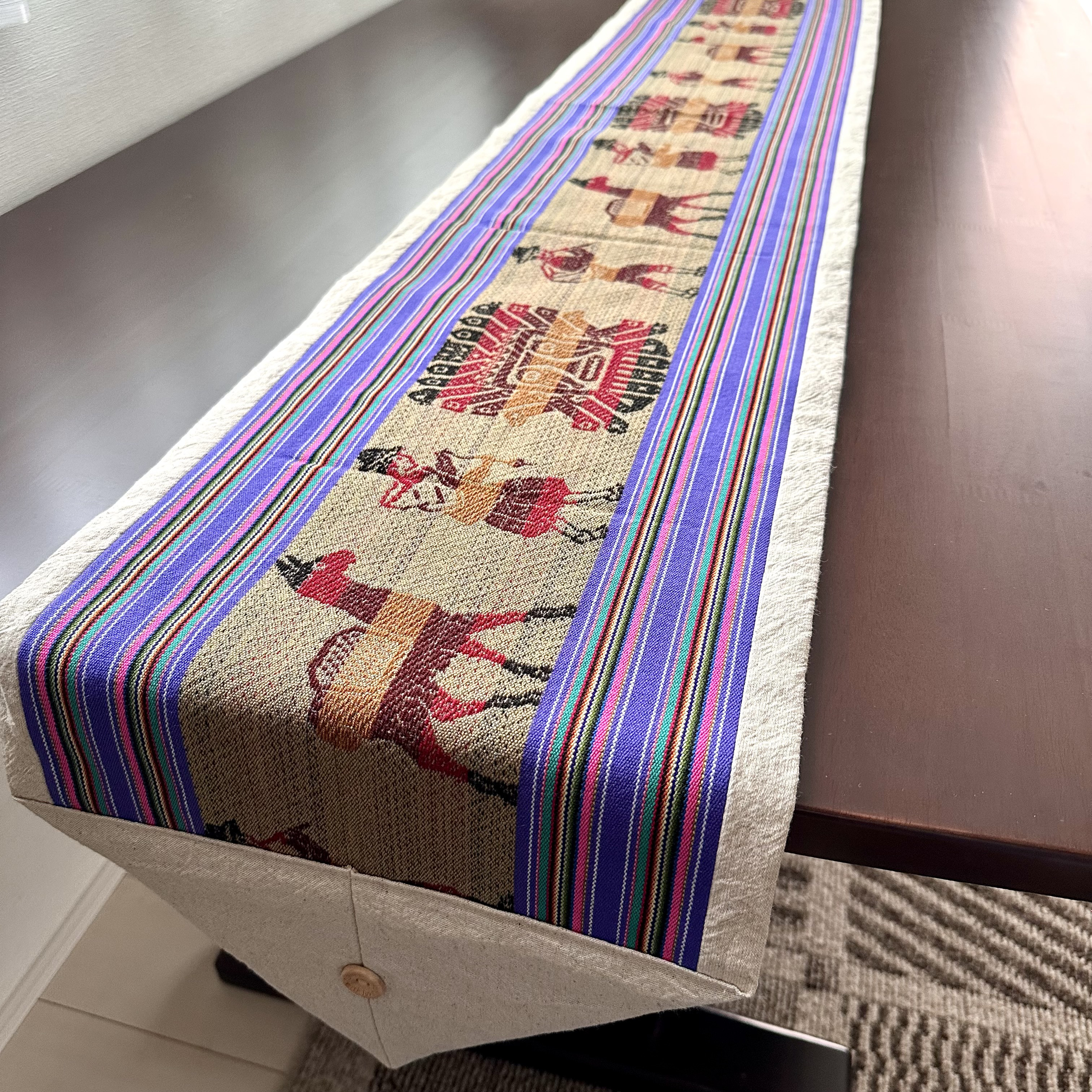 南米ペルー民族織物テーブルクロス245cm×127 cm