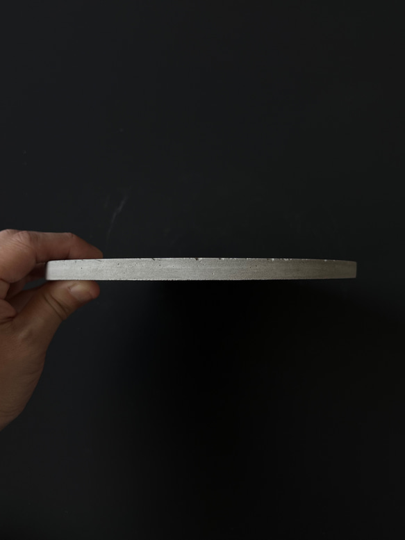 PL-1■18.1cm モルタル サークルプレート■ ディスプレイ 器 皿 インテリア 什器 オブジェ コンクリート 5枚目の画像