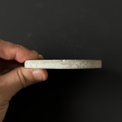 PS-2■7.9cm モルタル サークルコースター■ ディスプレイ 器 皿 インテリア 什器 オブジェ コンクリート 4枚目の画像