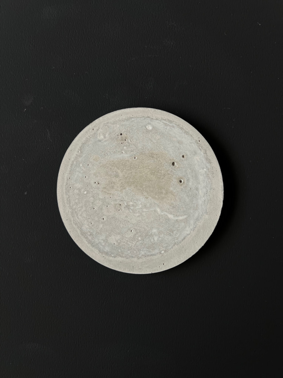 PS-2■7.9cm モルタル サークルコースター■ ディスプレイ 器 皿 インテリア 什器 オブジェ コンクリート 3枚目の画像