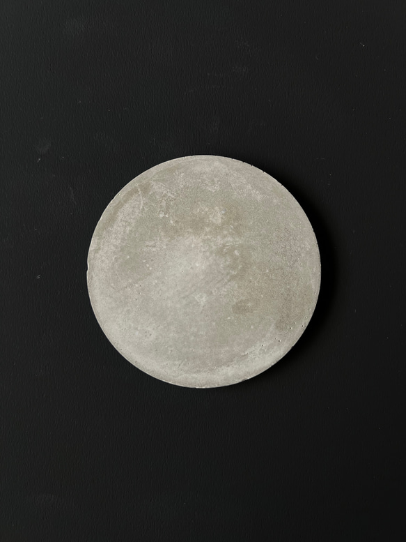 PS-2■7.9cm モルタル サークルコースター■ ディスプレイ 器 皿 インテリア 什器 オブジェ コンクリート 1枚目の画像