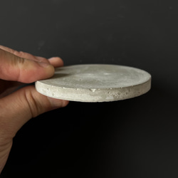 PS-2■7.9cm モルタル サークルコースター■ ディスプレイ 器 皿 インテリア 什器 オブジェ コンクリート 5枚目の画像