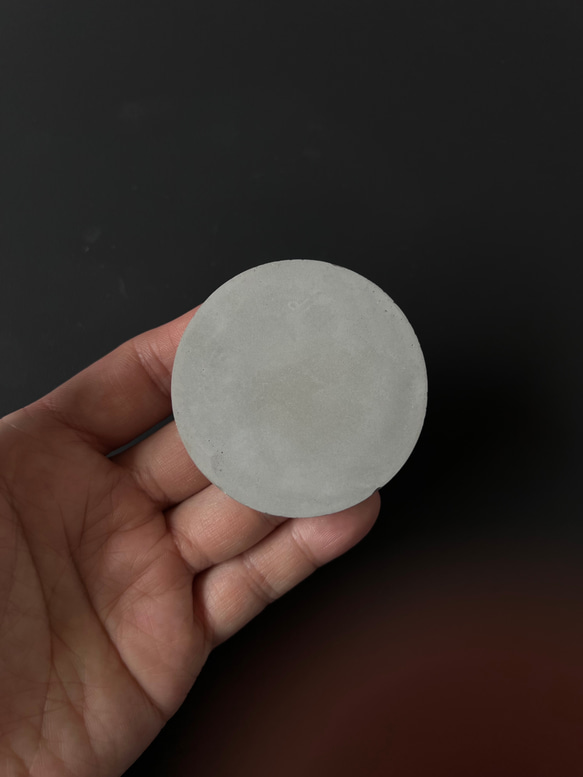 PSS-1■5.8cm モルタル サークルプレート■ ディスプレイ 器 皿 インテリア 什器 オブジェ コンクリート 4枚目の画像