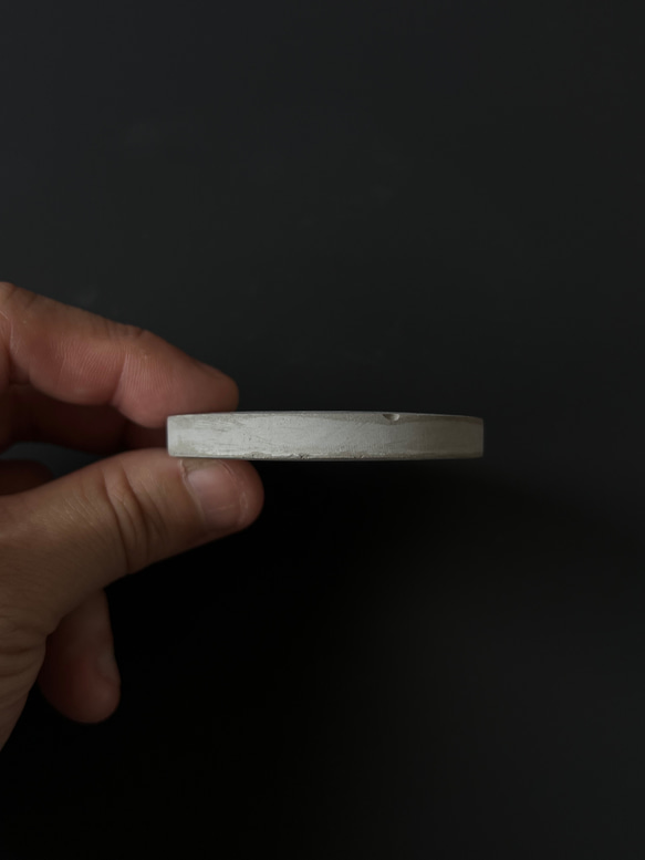 PSS-1■5.8cm モルタル サークルプレート■ ディスプレイ 器 皿 インテリア 什器 オブジェ コンクリート 5枚目の画像