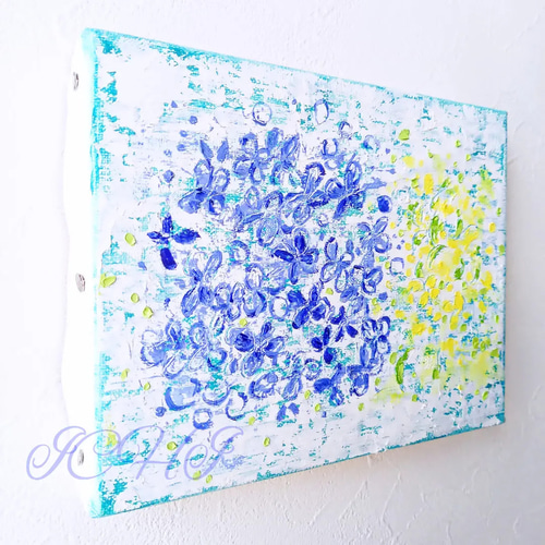 油絵 紫陽花ブルー 絵画 ICHI 通販 17874546｜Creema(クリーマ)