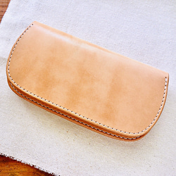 ロングウォレット ヌメ革長財布 本革トラッカーウォレット 曲線