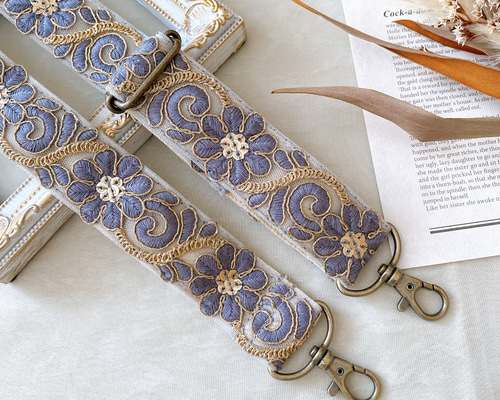 インド刺繍リボン】ショルダーストラップ スマホショルダー