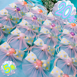 夏トリミングチョーカー+背景布　ラメリボン　ペットサロン用　貝殻　シェル　人魚姫 夏トリミングチョーカーキラキララメリボンペットサロン用貝殻