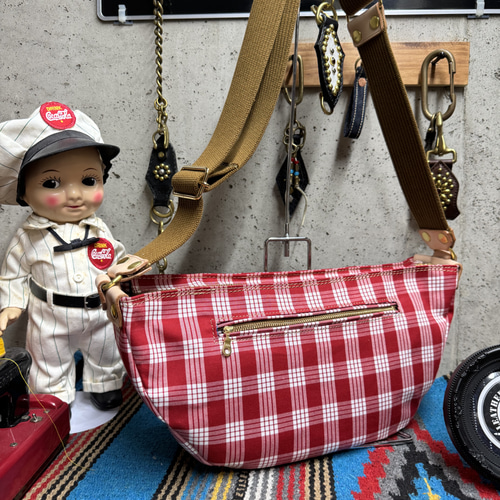 チェックミニショルダーバッグ Achic ショルダーバッグ バッグ 「2タイプ生地選べる」2WAYミニ