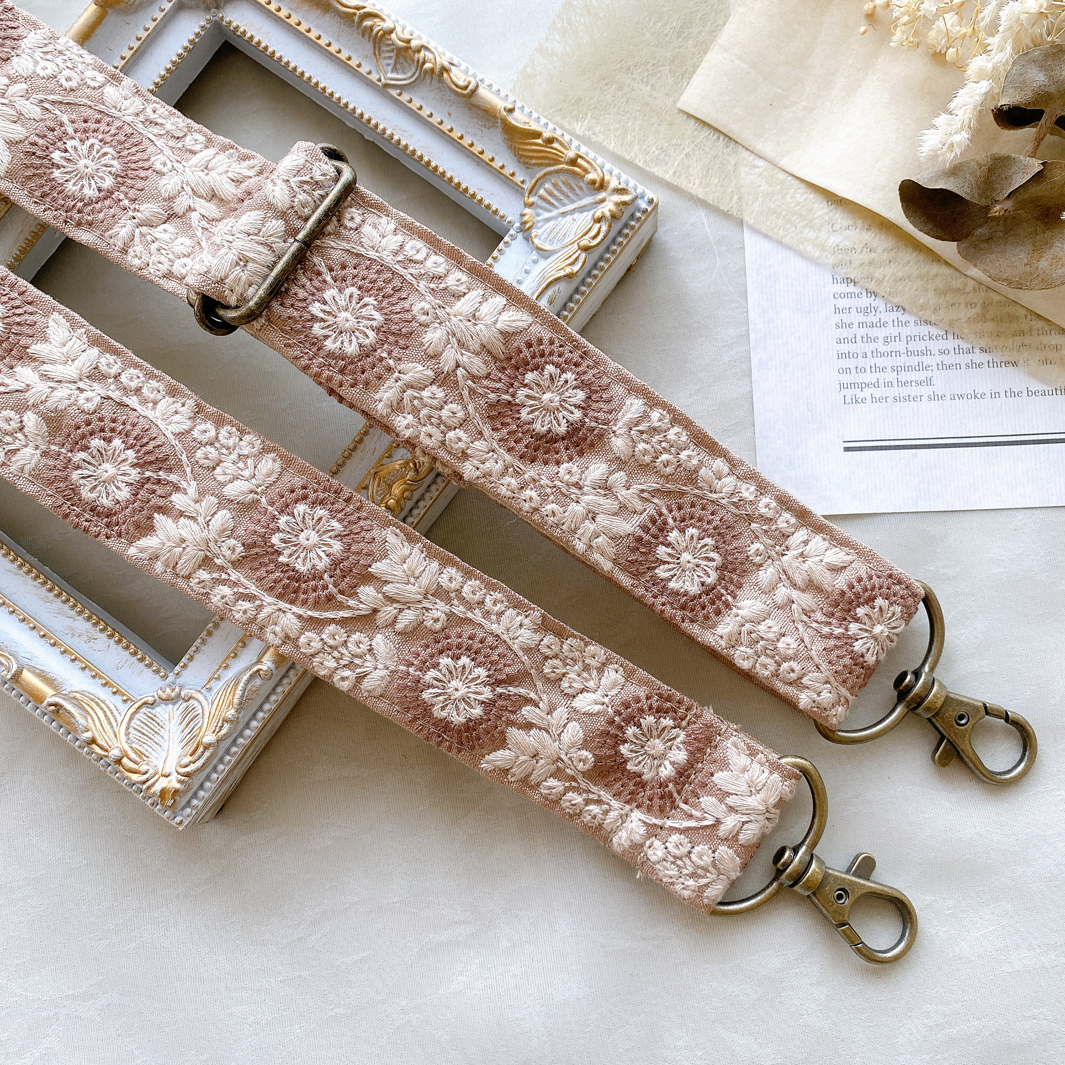 インド刺繍リボン インド刺繍リボンショルダー ハンドメイド