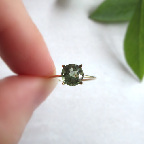 天然石　ルドウィジャイトインペリドット　ルース　リング　指輪 8月誕生石] ルドウィジャイトインペリドットリング– Ryui