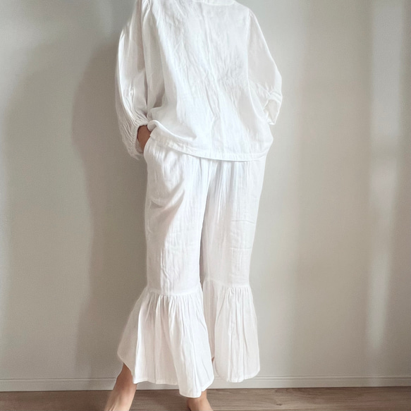 ダブルガーゼペチパンツ(オフホワイト) 15枚目の画像