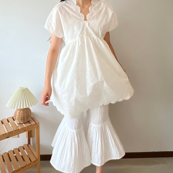 ダブルガーゼペチパンツ(オフホワイト) 20枚目の画像